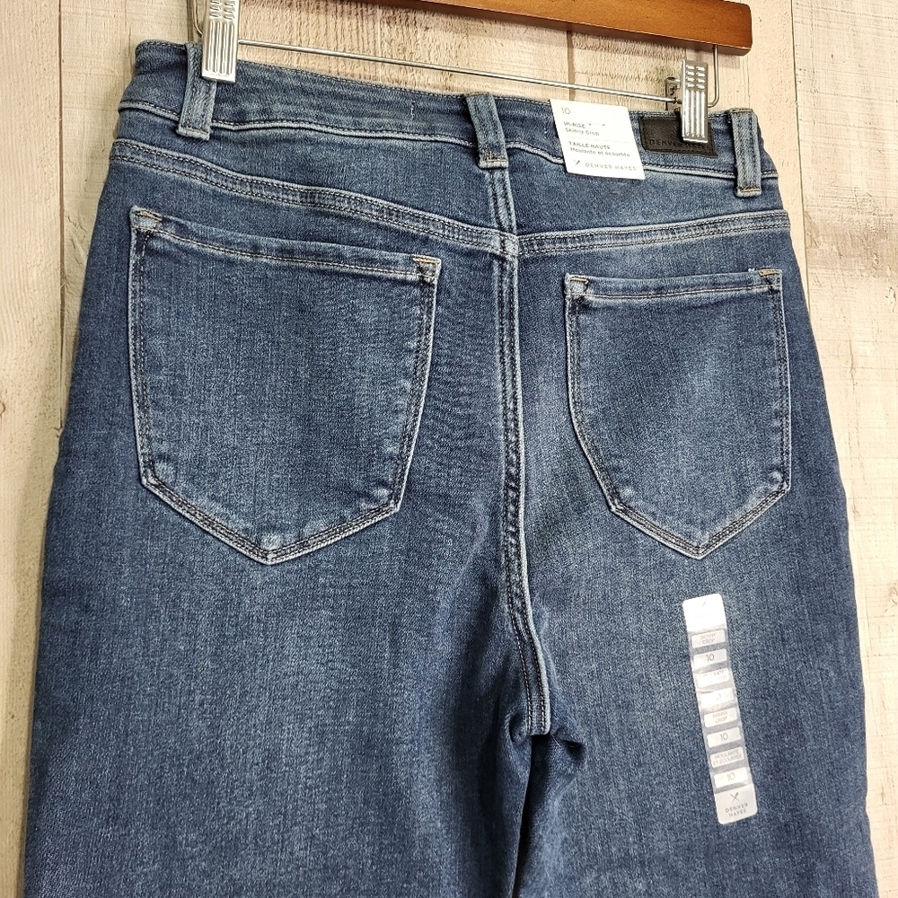Denver Hayes High Rise Skinny Crop Blue Women's Jeans. Size 10 - Picture 5 of 12